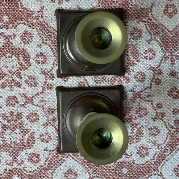 Vintage Brass Candlesticks Pair - Picture 4 of 11